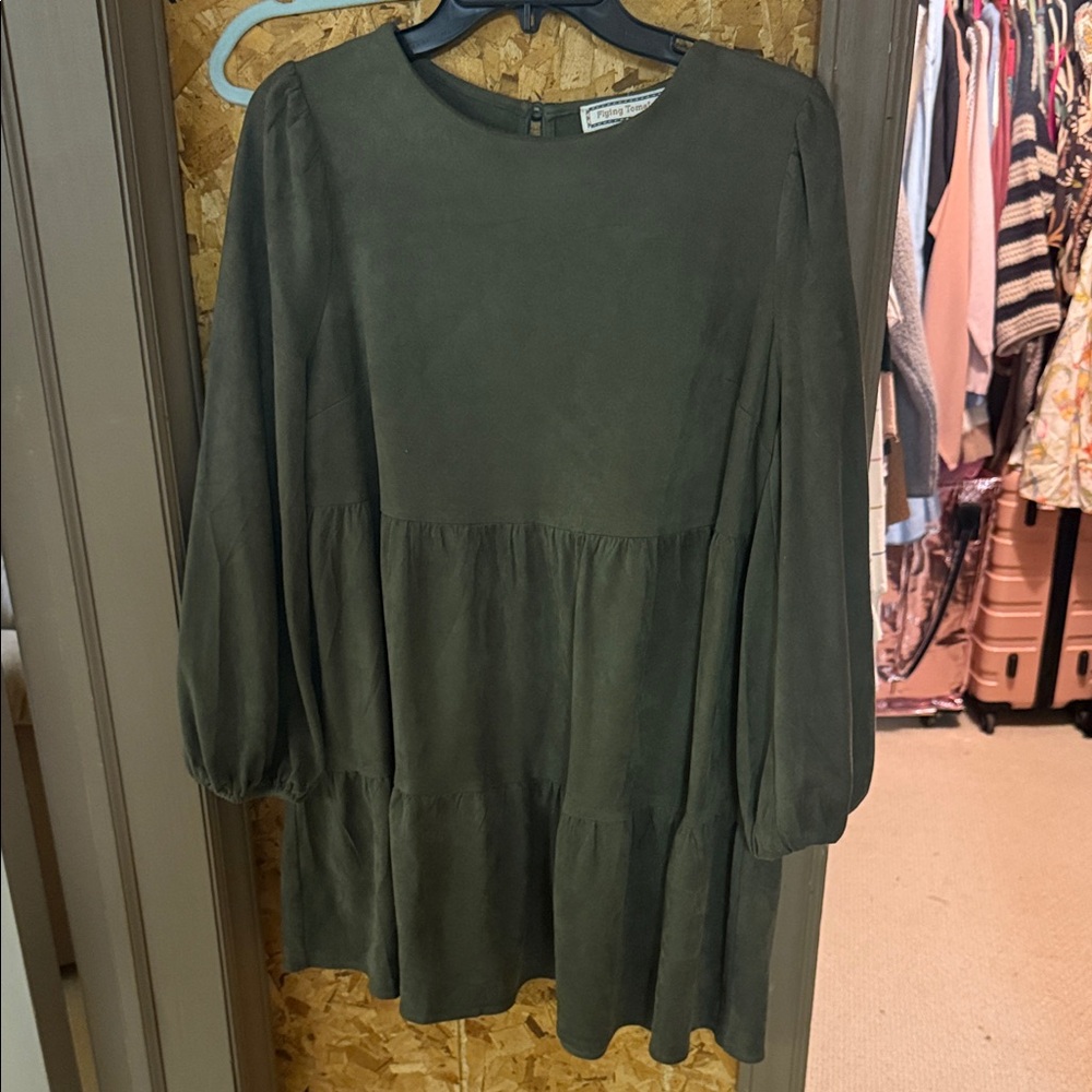 Flying Tomato Dark Green Tunic Top